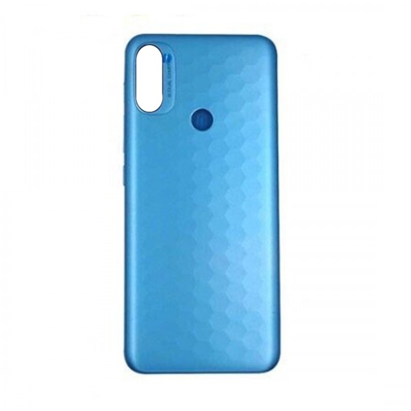 Vitre arrière (cache batterie) avec adhésif pour Motorola Moto E20 Bleu