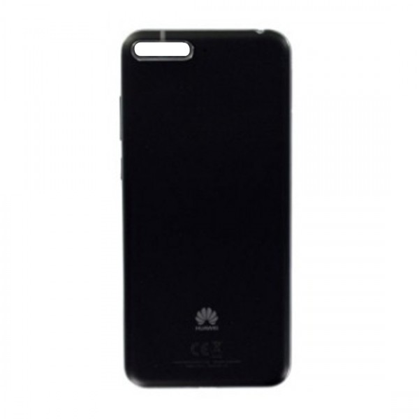 Vitre arrière (cache batterie) pour Huawei Y6 (2018) Noir + Logo