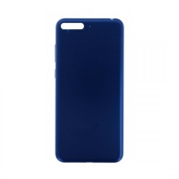 Vitre arrière (cache batterie) pour Huawei Y6 (2018) Bleu + Logo