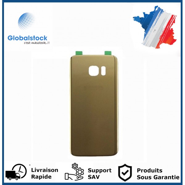 Vitre arrière galaxy s7 edge or logo + ce