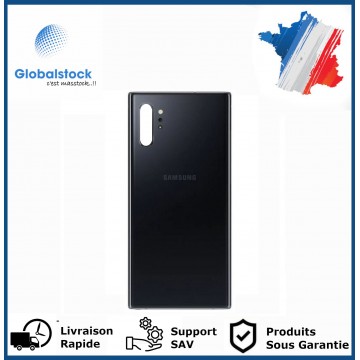Vitre arriere samsung galaxy note 10 plus noir logo + ce