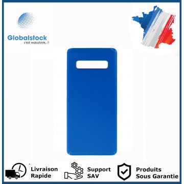 Vitre arrière galaxy s10 plus bleu logo + ce
