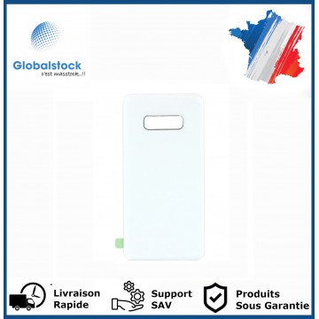 Vitre arrière galaxy s10e blanc logo + ce