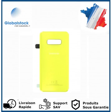 Vitre arrière galaxy s10e jaune logo + ce