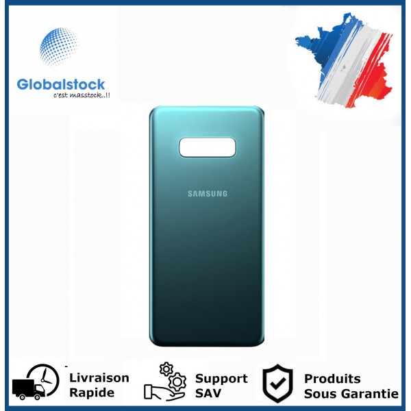 Vitre arrière galaxy s10e vert logo + ce