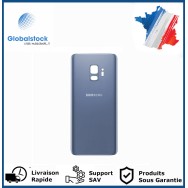 Vitre arrière galaxy s9 bleu logo + ce