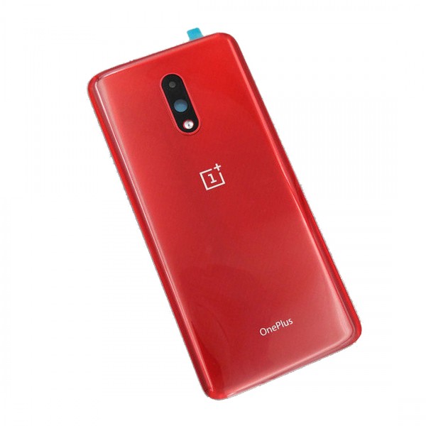 Vitre arrière ( Cache batterie) avec lentille pour OnePlus 7 Rouge