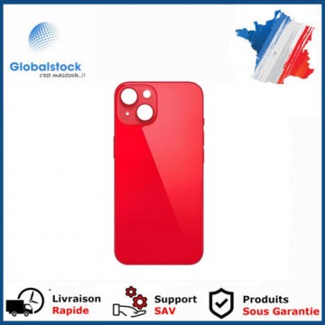 Vitre Arrière pour iPhone 14 avec Gros Trou Rouge et Adhésif