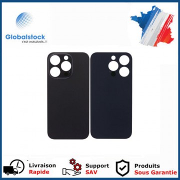 Vitre Arrière pour iPhone 14 Pro avec Gros Trou Noir et Adhésif