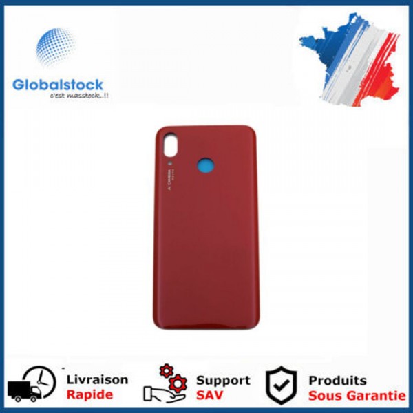 Vitre arrière (cache batterie) pour Huawei Nova 3 Rouge + Logo