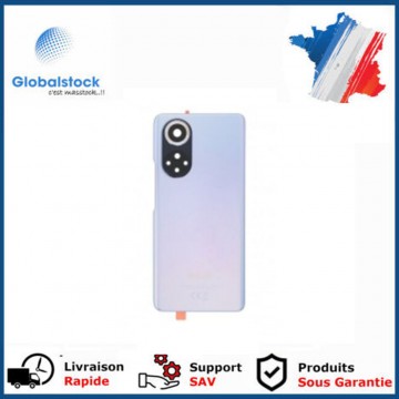 Vitre arrière avec Adhésif + Lentille camera + support pour Huawei nova 9 Bleu + Logo