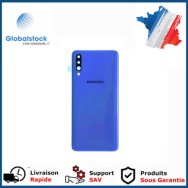 Vitre arrière avec Lentille Caméra pour Samsung Galaxy A70 (A705F) Bleu + CE
