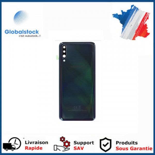Vitre arrière avec Lentille Caméra pour Samsung Galaxy A70 (A705F) Noir + CE