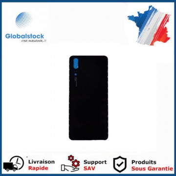 Vitre arrière (cache batterie) avec Adhésif pour Huawei P20 Noir + Logo