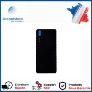 Vitre arrière (cache batterie) avec Adhésif pour Huawei P20 Noir + Logo