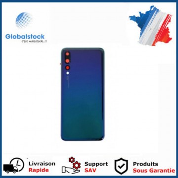 Vitre arrière avec Adhésif + Lentille camera + support pour Huawei P20 Pro Aurora