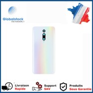 Vitre arrière XIAOMI MI 9T MI 9T PRO M1903F10G M1903F11G Blanc avec lentille caméra