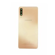 Vitre arrière Samsung Galaxy A7 2018 (A750F) Or avec lentille caméra