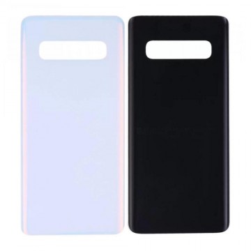 Vitre arrière galaxy s10 blanc logo + ce