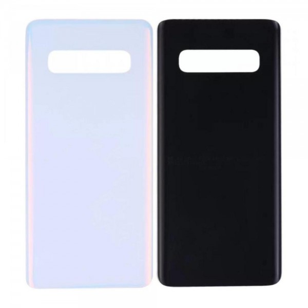 Vitre arrière galaxy s10 blanc logo + ce