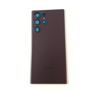 Vitre arrière avec lentille violet caméra pour Samsung Galaxy S22 Ultra Bordeau