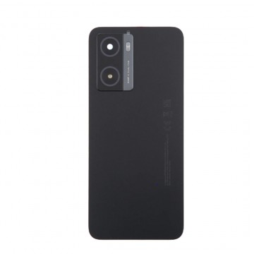 Vitre arrière (cache batterie) avec lentille caméra pour Oppo A77 5G Noir