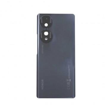 Vitre arrière ( Cache batterie)  avec lentille caméra pour Honor 70 Noir