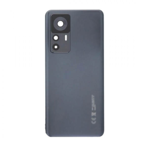 Vitre arrière ( Cache batterie)  avec lentille caméra pour Xiaomi 12T Noir