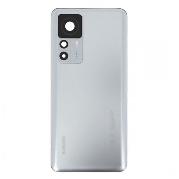 Vitre arrière ( Cache batterie)  avec lentille caméra pour Xiaomi 12T Argent