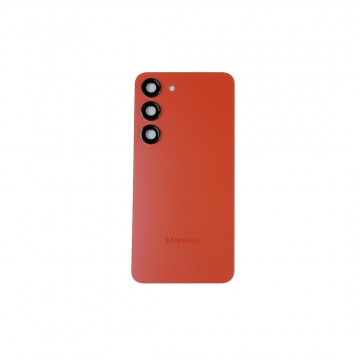 Vitre Arrière avec Lentille de Caméra pour Samsung Galaxy S23 Rouge