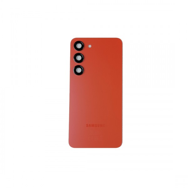 Vitre Arrière avec Lentille de Caméra pour Samsung Galaxy S23 Rouge