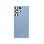 Vitre Arrière avec Lentille de Caméra pour Samsung Galaxy S23 Ultra Bleu