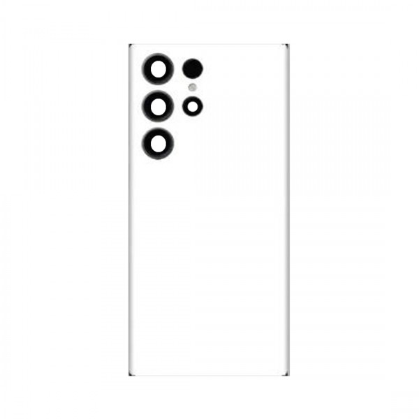 Vitre Arrière avec Lentille Caméra pour Samsung Galaxy S24 Ultra (S928B) Blanc