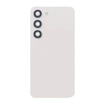 Vitre Arrière Couvercle Batterie Remplacement avec Lentille de Caméra pour Samsung Galaxy S23 FE Crème