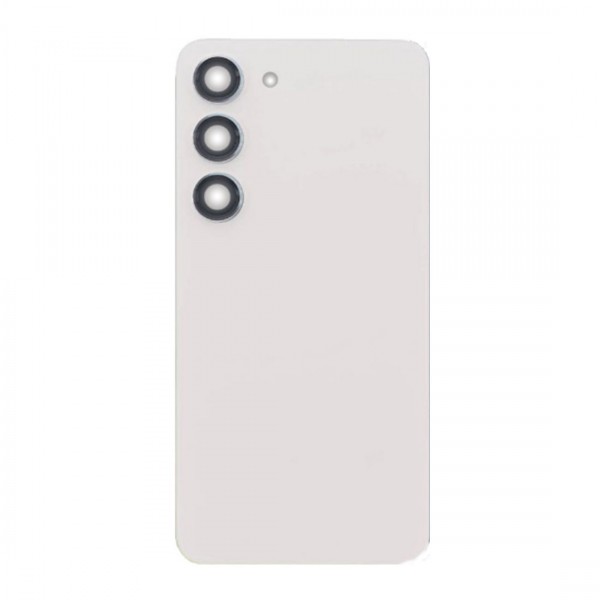 Vitre Arrière Couvercle Batterie Remplacement avec Lentille de Caméra pour Samsung Galaxy S23 FE Crème