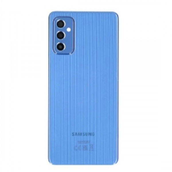 Vitre arrière (cache batterie) avec Lentille Caméra arrière pour Samsung Galaxy M52 5G Bleu