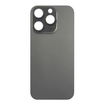 Vitre Arrière (Cache Batterie) pour iPhone 15 Pro Noir Titane avec Gros Trou