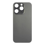 Vitre Arrière (Cache Batterie) pour iPhone 15 Pro Noir Titane avec Gros Trou