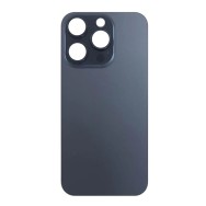 Vitre Arrière (Cache Batterie) pour iPhone 15 Pro Bleu Titane avec Gros Trou