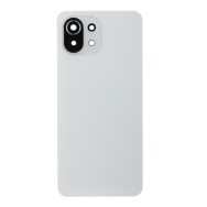 Vitre arrière ( Cache batterie) avec Lentille Caméra pour Xiaomi Mi 11 Lite 5G Blanc + Adhésive