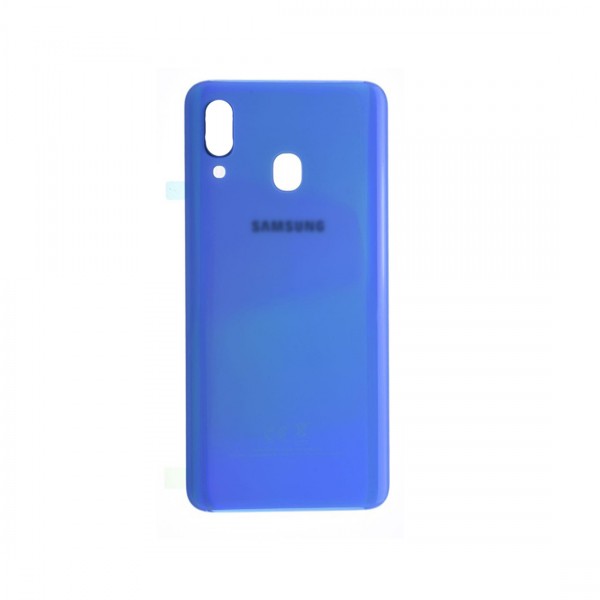 Vitre arrière avec Adhésif pour Samsung Galaxy A40 (A405F) Bleu