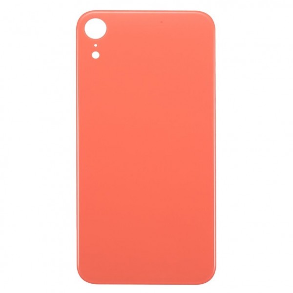 Vitre Arrière pour iPhone XR avec Gros Trou Orange et Adhésif