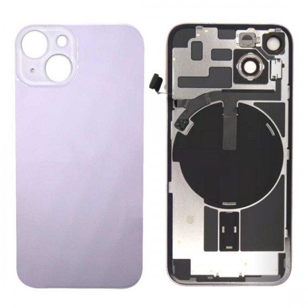 Vitre Arrière pour iPhone 14 Violet avec Support et NFC