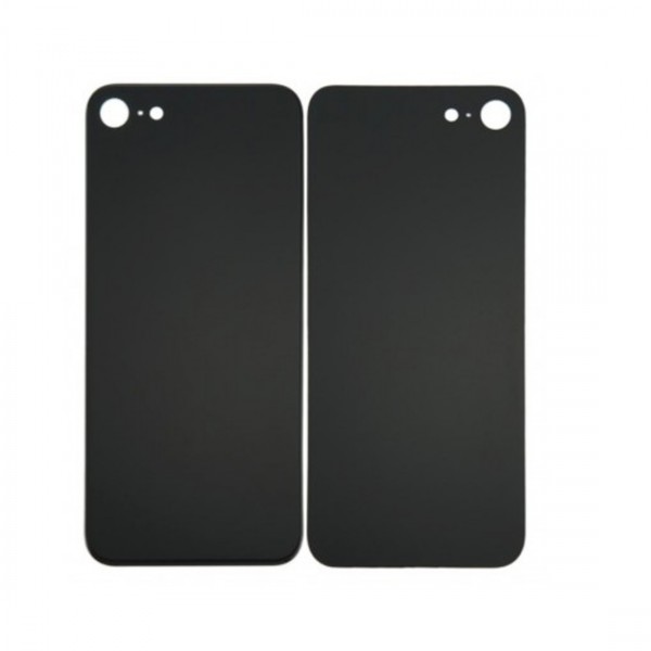 Vitre Arrière pour iPhone 8 en Noir avec Gros Trou
