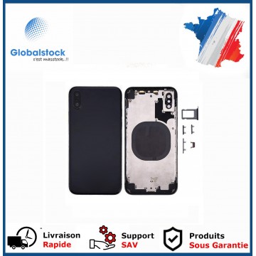 Chassis arrière pour IPhone X Noir Nu