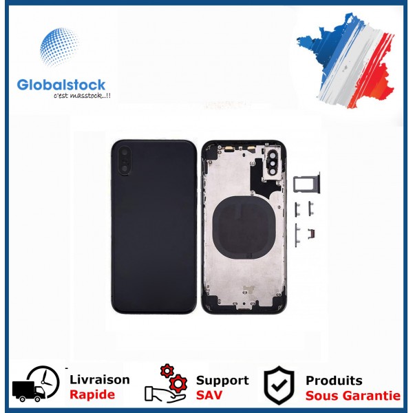 Chassis arrière pour IPhone X Noir Nu