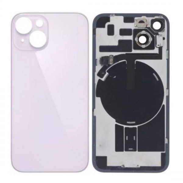 Vitre Arrière pour iPhone 14 Plus Violet avec Support et NFC