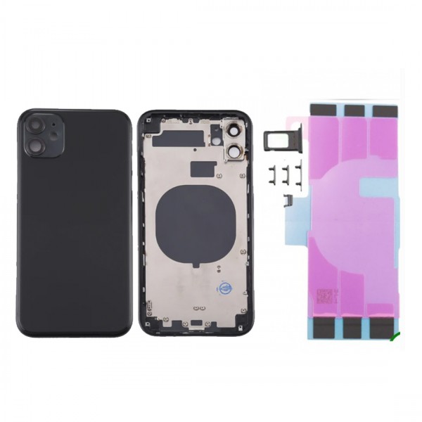 Châssis arrière pour IPhone 11 Noir Nu