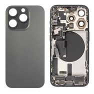 Vitre Arrière (Cache Batterie) pour iPhone 15 Pro avec Support et NFC en Noir Titane