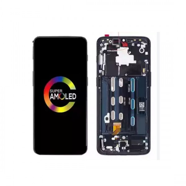 Ecran LCD + Vitre tactile sur chassis pour Oneplus 6T + Outils